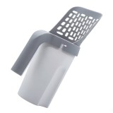 Lopatica APF pentru litiera pisica, cu 1 rola saci gunoi, 20x12x29cm, design compact, modern, Gri