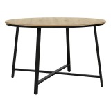 Cumpara ieftin Masa Gianno culoare lemn natural - picior negru D120x76cm