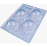 Forma ciocolata Sfere spiralate, 3 parti, 4 cavitati, &Oslash;60mmxh30mm