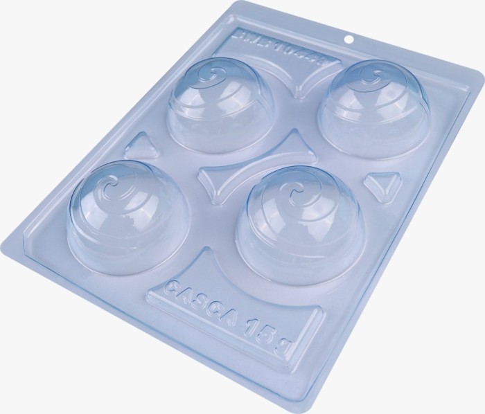 Forma ciocolata Sfere spiralate, 3 parti, 4 cavitati, &Oslash;60mmxh30mm