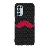 Husa compatibila cu Oppo A54 5G model Red Mustache, Silicon, TPU, Viceversa, Transparent, Carcasa