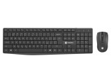 Kit birou NATEC negru fără fir USB A cu tastatură și mouse optic 4 butoane