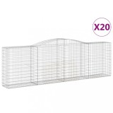 Cumpara ieftin Cosuri gabion arcuite 20 buc, 400x50x120/140cm, fier galvanizat