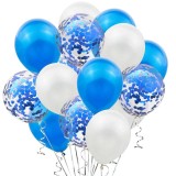 Set 15 baloane pentru petrecere, flippy, albastru/ alb, 30 cm