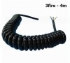 Cablu Electric Spiralat 3x1.5mm, Extensibil 4m, 3 Fire