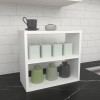Raft de sine statator Hjo 40x43,5x20cm pal alb [en.casa] HausGarden Leisure, [en.casa]