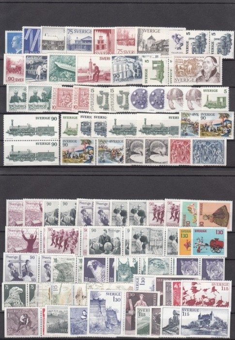 C5649 -- Suedia - lot timbre nestampilate MNH