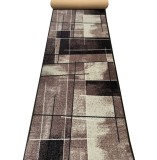 Cumpara ieftin Traversa Festonata Surfilata, Model Print Hanoi, Tesatura Plata, Latime 0.6m, Marime 60 x 300 cm, Maro, Antialergic, Polipropilena, Living, Dormitor,