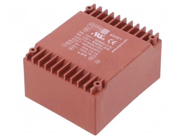 Transformator &icirc;ncapsulat 30VA 115/230VAC 6V 2,5A