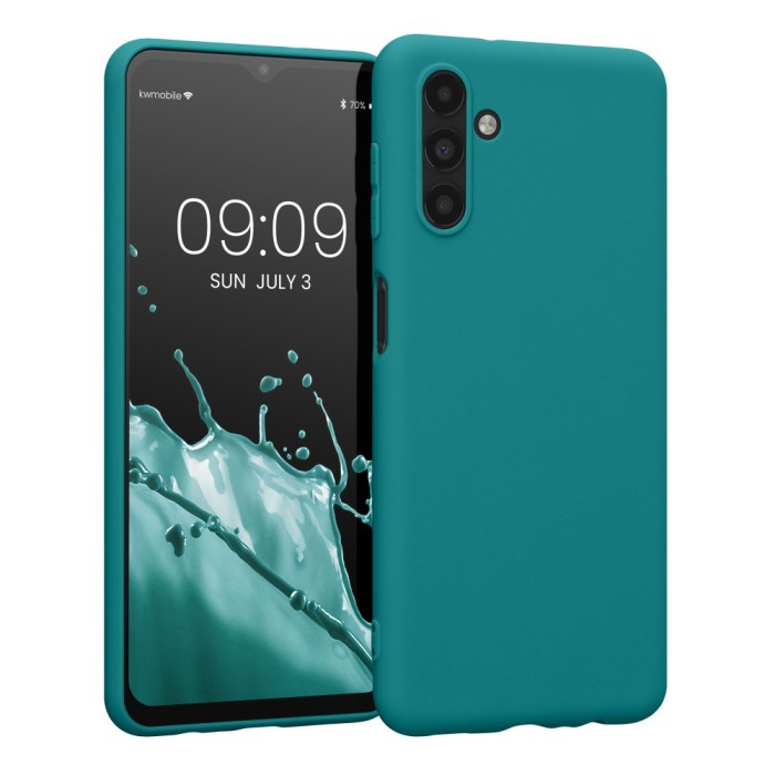 Husa Kwmobile pentru Samsung Galaxy A13 5G, Silicon, Verde, 58919.57