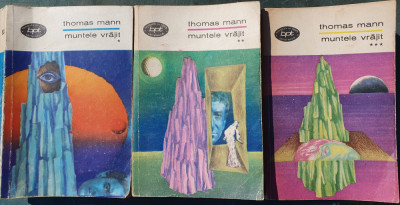 Muntele vrajit, Thomas Mann, 3 volume, Colectia BPT nr 533-535, 1969, 1172 pag foto