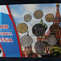 Seria completata monede - Rusia 2007-2018, 9 monede - Cupa Mondială de fotbal