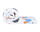 Cumpara ieftin Pilota bumbac Somnart Rachete, 200x220cm, umplutura 300 gsm