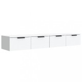 Dulapuri de perete, 2 buc., alb, 68x30x20 cm, lemn prelucrat