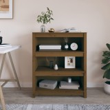 Gossi biblioteca, maro miere, 80x35x97 cm, lemn masiv de pin