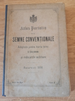 Atlas portativ de semne convenţionale. Adoptate pentru harta ţerei ... , 1890 foto