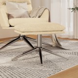 Cumpara ieftin Taburet, crem, 60x60x35 cm, material textil