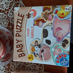 Baby puzzle animale fermă D-toys