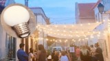 Cumpara ieftin Ghirlanda luminoasa cu 2 pendul/m si bec led opac, 1,5W/Bec Led, 10 m lungime, interconectabila, lumina calda