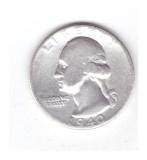 Moneda SUA 25 centi/quarter dollar 1940, uzata, curata, America de Nord, Argint
