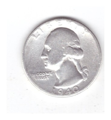 Moneda SUA 25 centi/quarter dollar 1940, uzata, curata foto