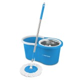 Mop rotativ, găleată cu sistem centrifugare 360&deg;, lavetă din microfibră, m&acirc;ner inox, pentru toate tipurile de pardoseli