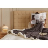 Cumpara ieftin Patura Cocolino cu Blanita Uni, Model Tricotat-JO260 GRI