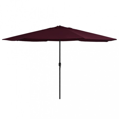 vidaXL Umbrelă de soare de exterior, st&amp;acirc;lp metalic, roșu bordo, 400 cm foto