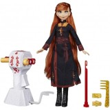 Frozen 2 - Papusa Anna cu par lung pentru impletit