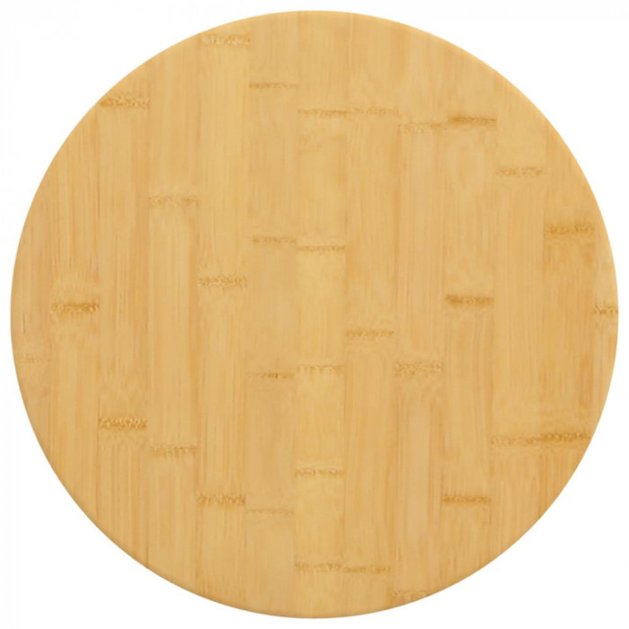 vidaXL Blat de masă, &Oslash;50x2,5 cm, bambus