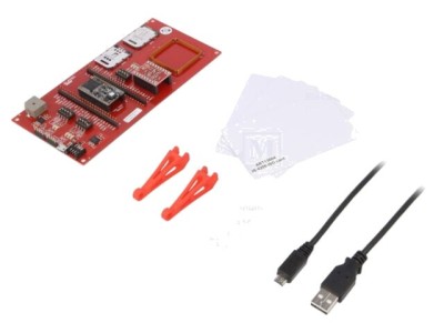 Kit de evaluare ELATEC T4NM-FDC1 RFID 125kHz și 13,56MHz cu interfață USB și UART foto