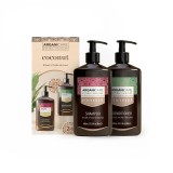 Set Sampon &amp; Balsam cu Ulei de Cocos si Ulei de Argan pentru par tern foarte uscat sau frizzy, 2x400ml, Arganicare