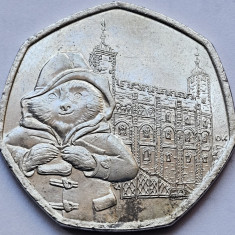 50 pence 2019 Marea Britanie , Paddington at the Tower, km#1714, putin murdara