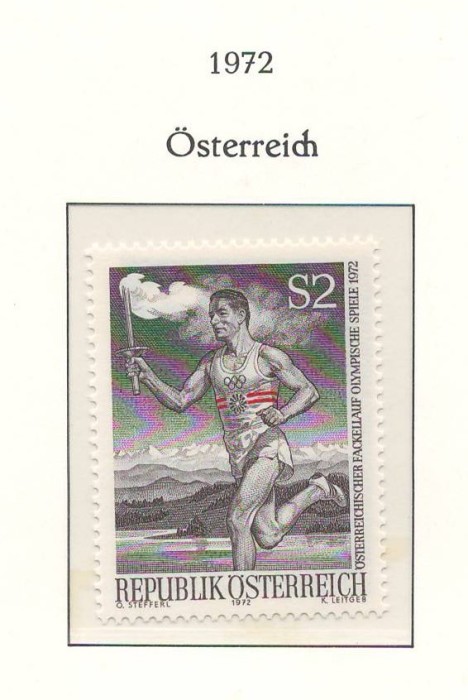Austria 1972 Mi 1392 MNH - Stafeta tortei austriece la JO vara, Munchen