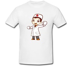 Tricou &amp;quot; Doctor cartoon black and white &amp;quot; foto