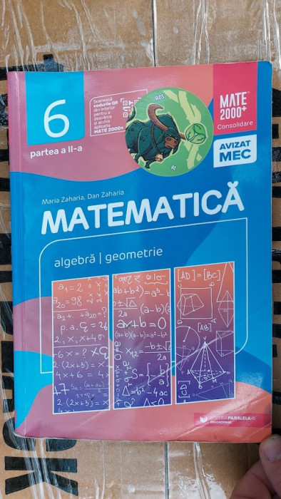 MATEMATICA ALGEBRA GEOMETRIE CLASA A VI A PARTEA II , ZAHARIA