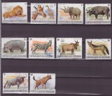 71-BURUNDI 1983-ANIMALE-WWF-Lot STAMPILAT de 9 timbre din seria completa de 13