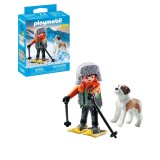 Cumpara ieftin Playmobil - Figurina drumet cu animalut de colectie caine Saint Bernard
