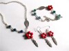 Set cu coral alb ,rosu si agate 41124
