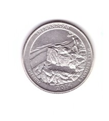 Moneda SUA 25 centi/quarter dollar 2014 D, Virginia Shendoah, stare foarte buna, curata