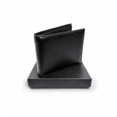 Portofel Barbati din Piele Naturala, Business, 7 Spatii Carduri, Buzunar Monede, Compartiment Bancnote, Documente CI, Negru, 12x10x2 cm, MAGROT 26031