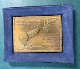 Placheta 15 ani sectia aerofilatelie AFR R. S. Romania Comandor I. Lefter