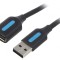 Cablu USB 2.0 A-A 3m Negru