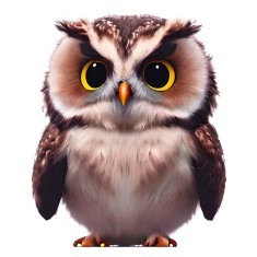 Sticker decorativ, Bufnita, Maro, 65 cm, 10943ST foto