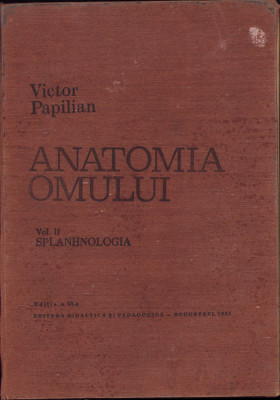 HST C6279 Anatomia omului Splanhnologia Papilian volumul II 1982 foto