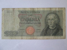 Rara! Italia 5000 Lire 1970 foto