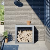 Suport Lemne Foc Inox 60x40x60cm, Metal Galvanizat, Depozitare Interior/Exterior, Uscare Optima