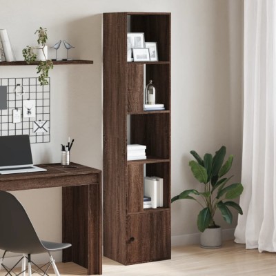 Gossi biblioteca, stejar maro, 40x36x189 cm, lemn prelucrat foto