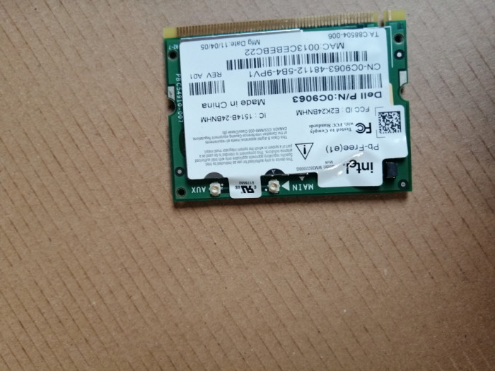 placa wifi Dell Latitude X1(PP05S) Dell C9063 WM3B2200BG Inspiron 700M 710M 6000