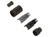 Mufă Mamă Circulară 2-Pin 125V Lipire Pe Cablu